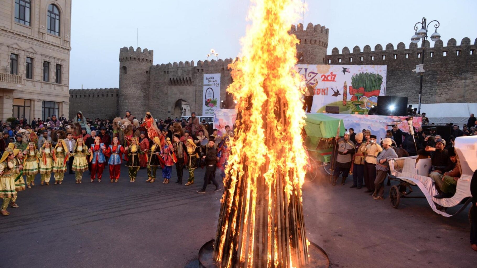 Novruz Bayramı celebration in Azerbaijan Azerbaijani people celebrate Novruz Bayrami