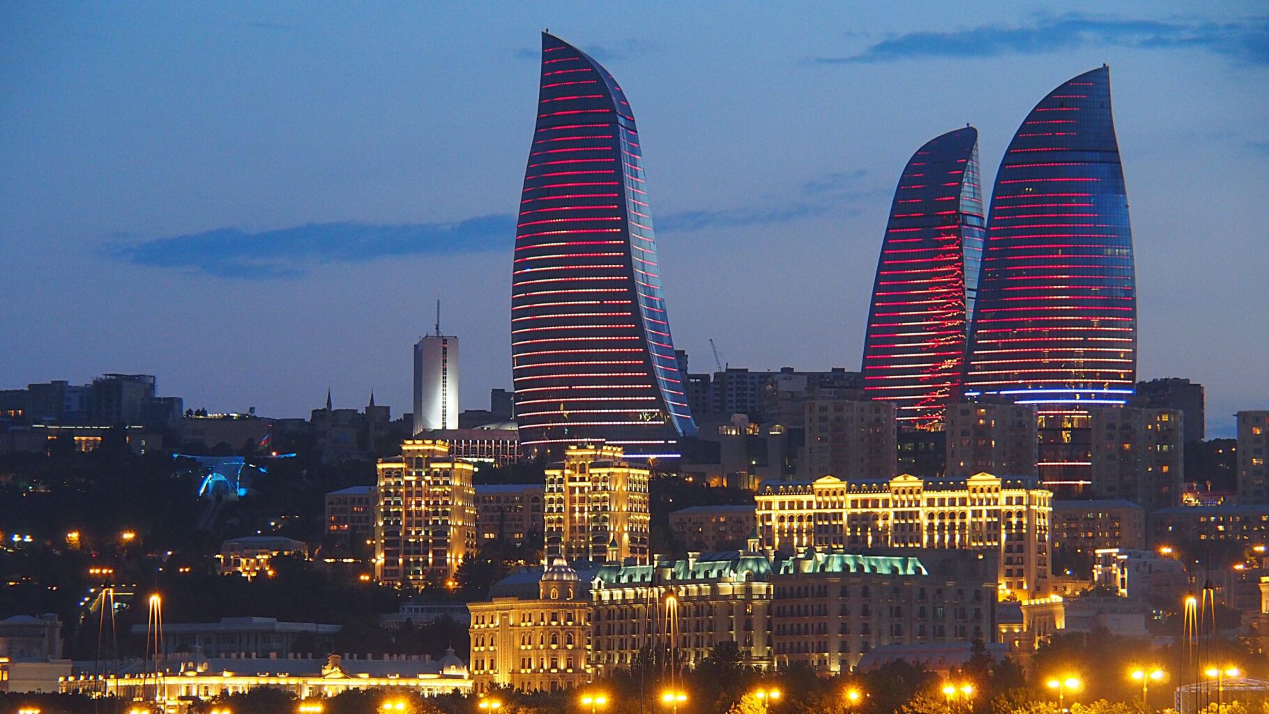 Flame Towers in Baku Landmark Flame Towers